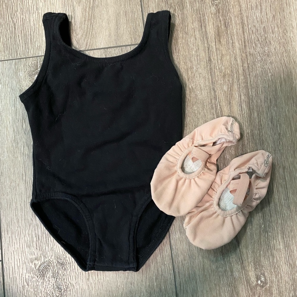 Mondor ballet leotard and ballet slippers